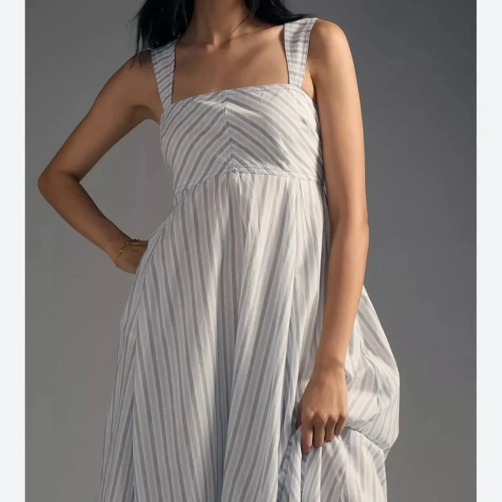New Anthropologie Pilcro Square-Neck Babydoll Midi Dress PXS - Picture 2 of 2